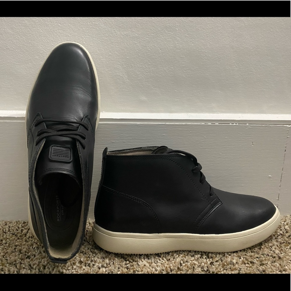 elegant black shoes.